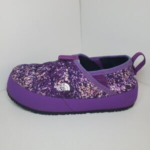 The North Face ThermoBall Traction Mules Flats Kids Youth Size 2 Purple Slip On